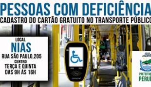 Prefeitura cadastra pessoas com deficiência para acesso a cartão transporte gratuito