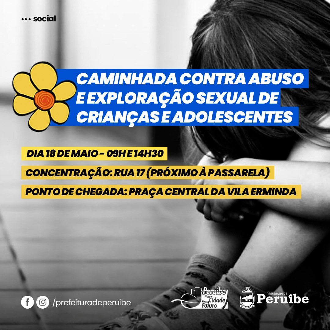 CAMINHADA CONTRA ABUSO E EXPLORAÇÃO SEXUAL ACONTECE NESTA QUARTA-FEIRA (18)