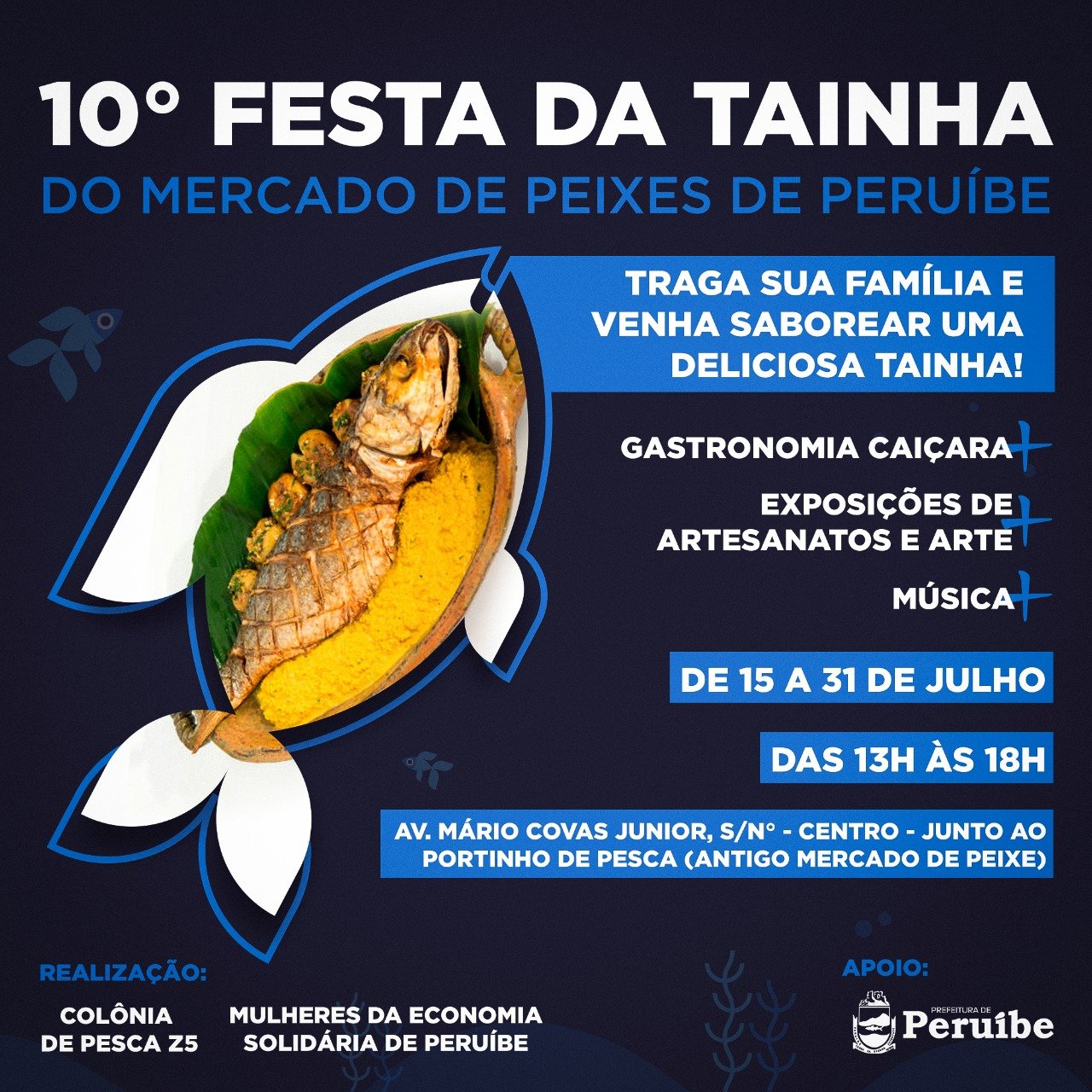 10ª FESTA DA TAINHA TEM INÍCIO NESTA SEXTA-FEIRA (15)