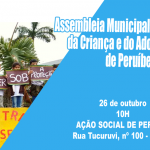 CONVOCAÇÃO PARA ASSEMBLEIA MUNICIPAL DOS DIREITOS DA CRIANÇA E DO ADOLESCENTE DE PERUÍBE