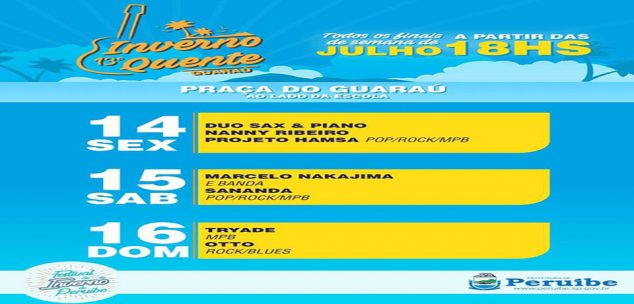 O Inverno Quente no Guaraú continua, confira a programação deste final de semana.