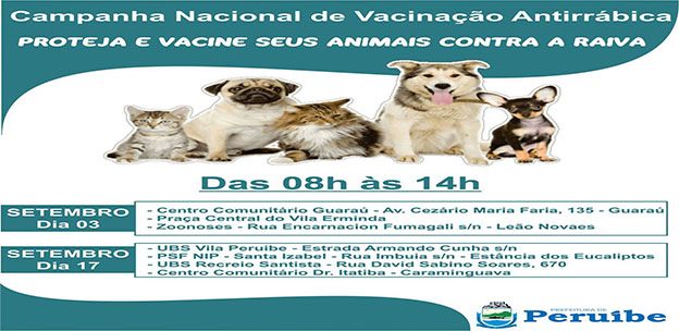 CAMPANHA NACIONAL DE VACINAÇÃO ANTIRRÁBICA