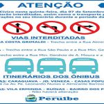 Desfile Cívico – Vias Interditadas