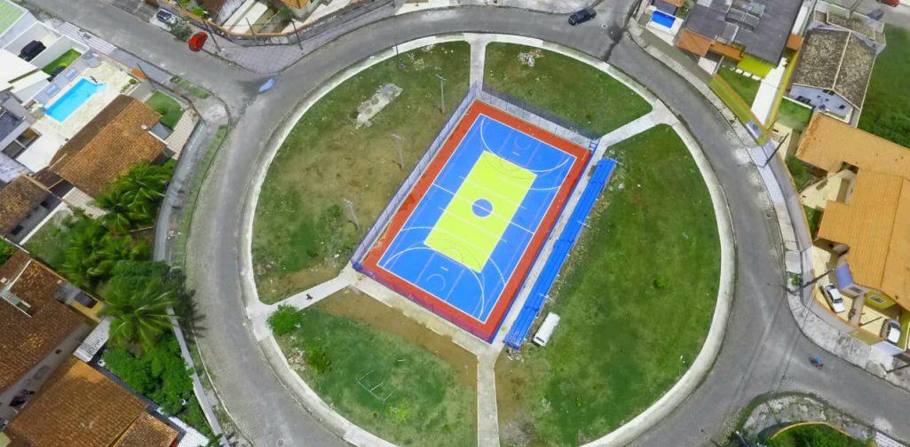 Parque D’áville tem uma nova quadra poliesportiva