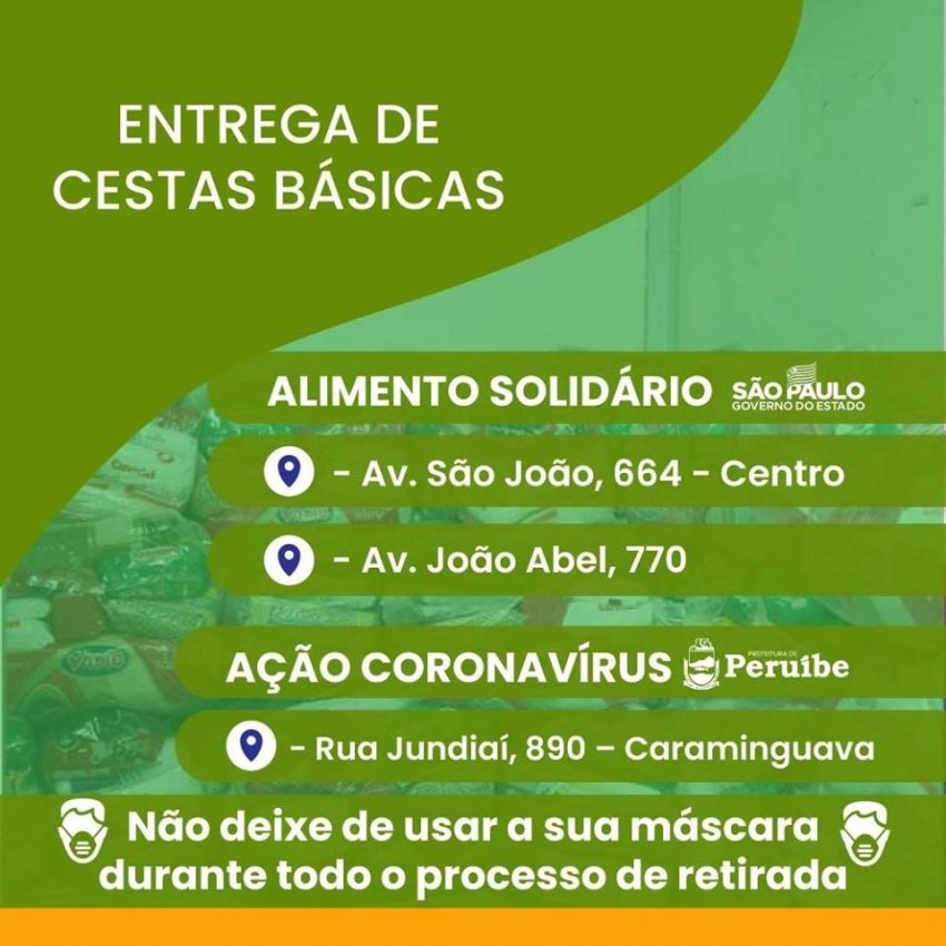 Prefeitura e Governo do Estado distribuem cestas de alimentação