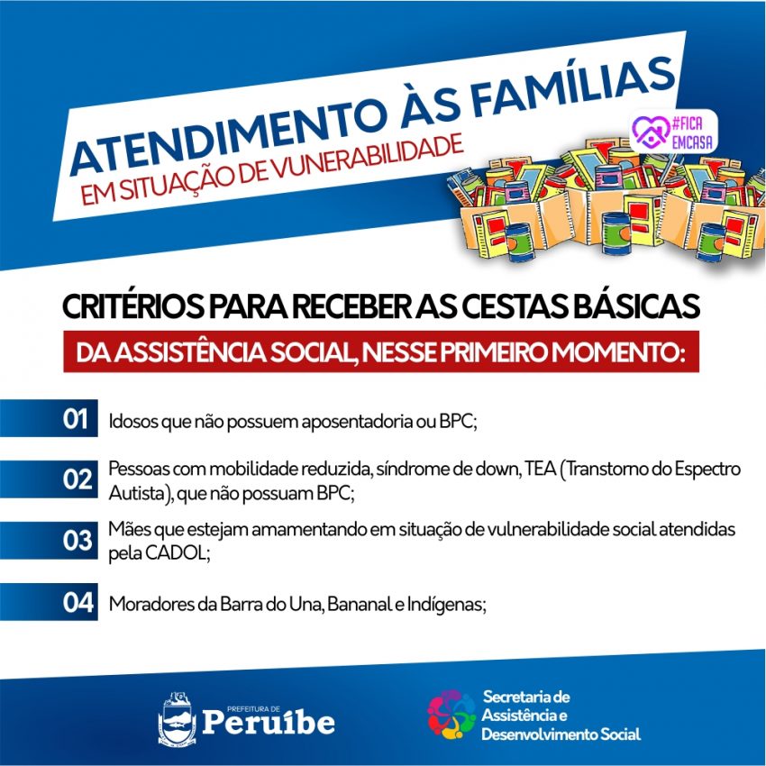 Secretaria de Assistência e Desenvolvimento Social inicia auxílio à famílias