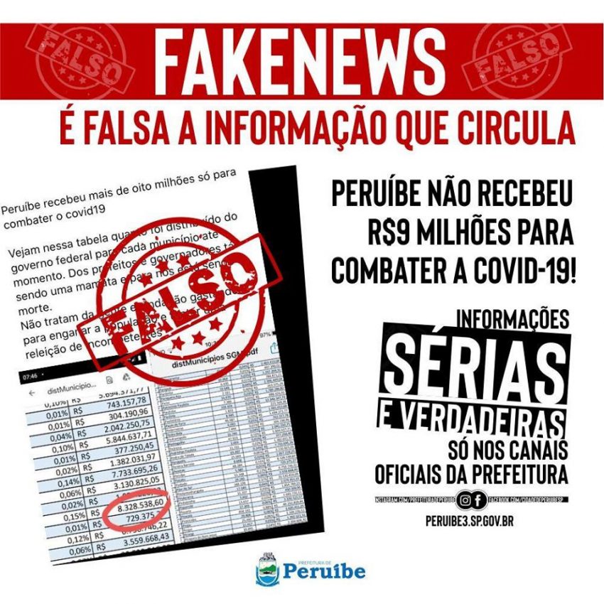 Peruíbe não recebeu 9 milhões do governo