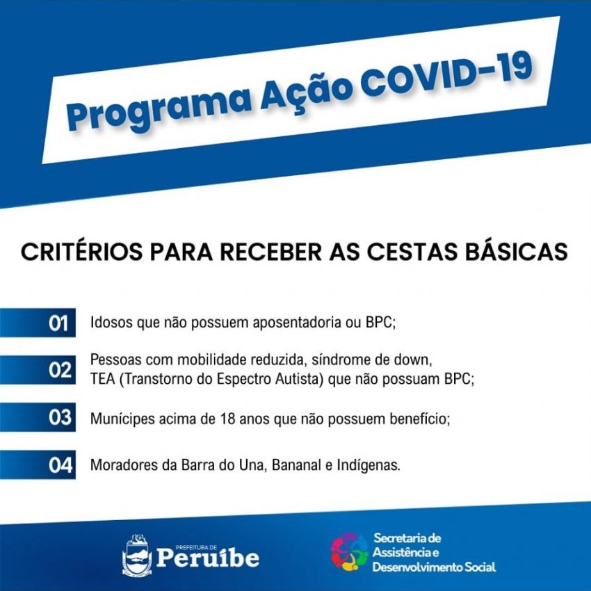 Assistência Social inicia atualização cadastral para entrega das cestas básicas