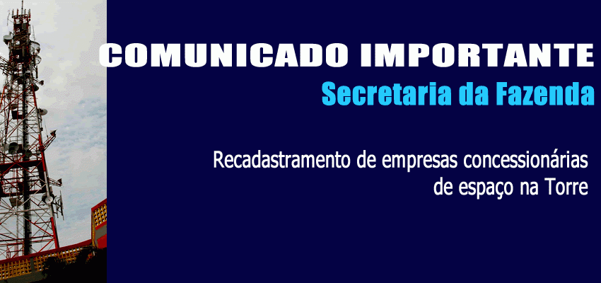 Informação Importante – Secretaria da Fazenda