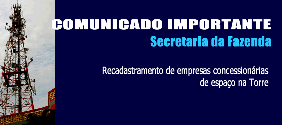 Informação Importante – Secretaria da Fazenda