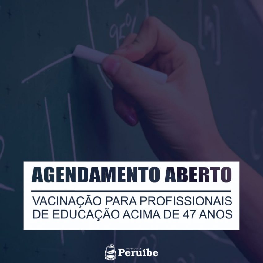 PROFISSIONAIS DA EDUCAÇÃO JÁ PODEM AGENDAR SUA VACINAÇÃO