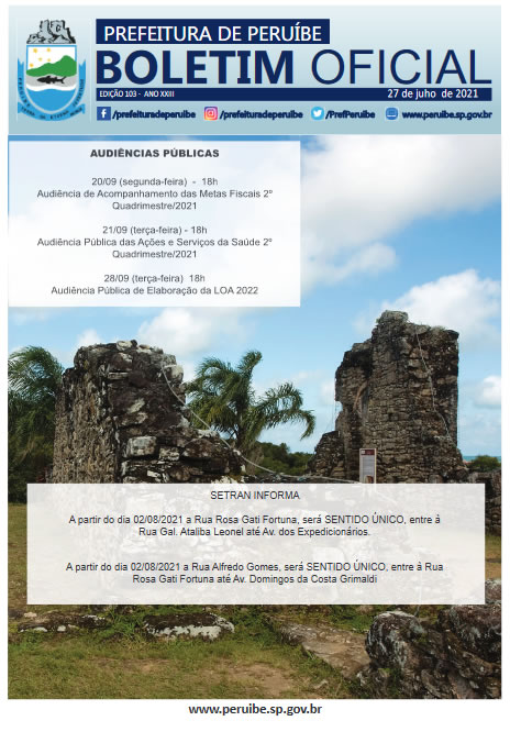 Boletim Oficial do Município – BOM – Edição 1032