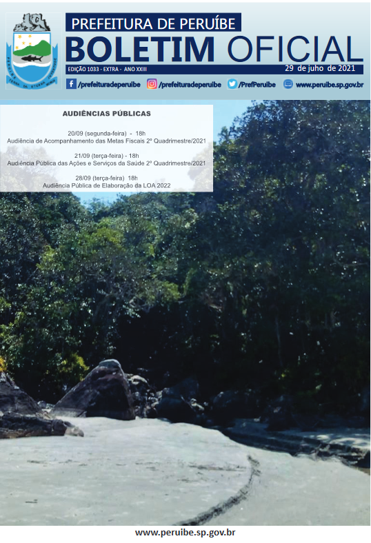 Boletim Oficial do Municípío – BOM – Edição 1033 – Extra