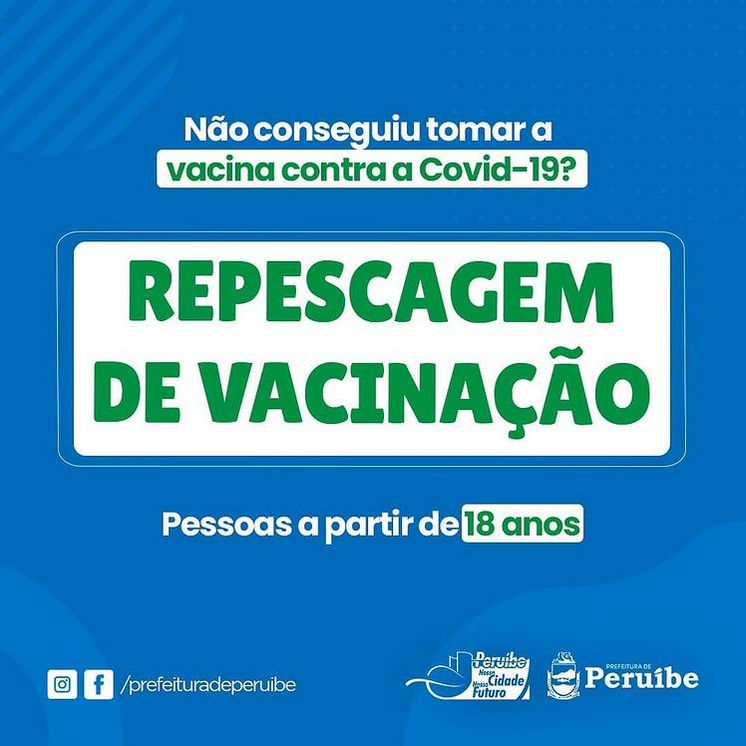 REPESCAGEM DA VACINAÇÃO CONTRA COVID-19 ACONTECE PARA ADULTOS EM PERUÍBE
