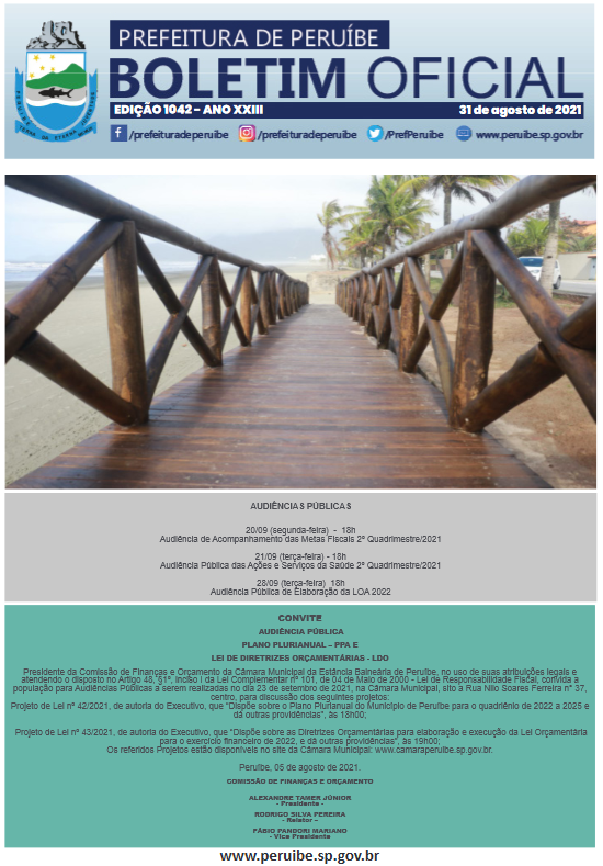 Boletim Oficial do Município – BOM – Edição 1042