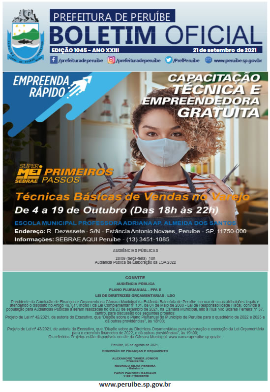 Boletim Oficial do Município – BOM – Edição 1045
