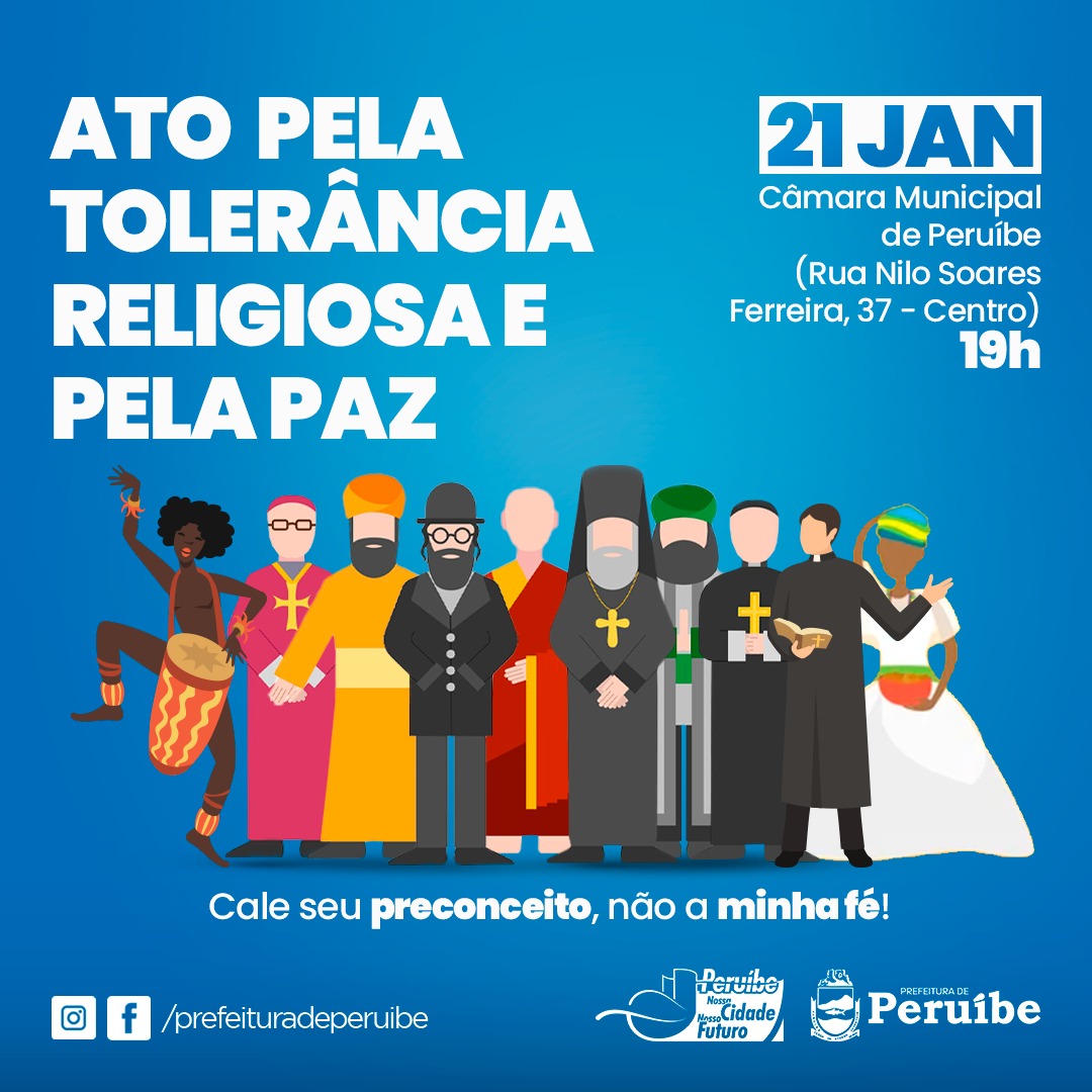 PERUÍBE REALIZA ATO PELA TOLERÂNCIA RELIGIOSA E PELA PAZ