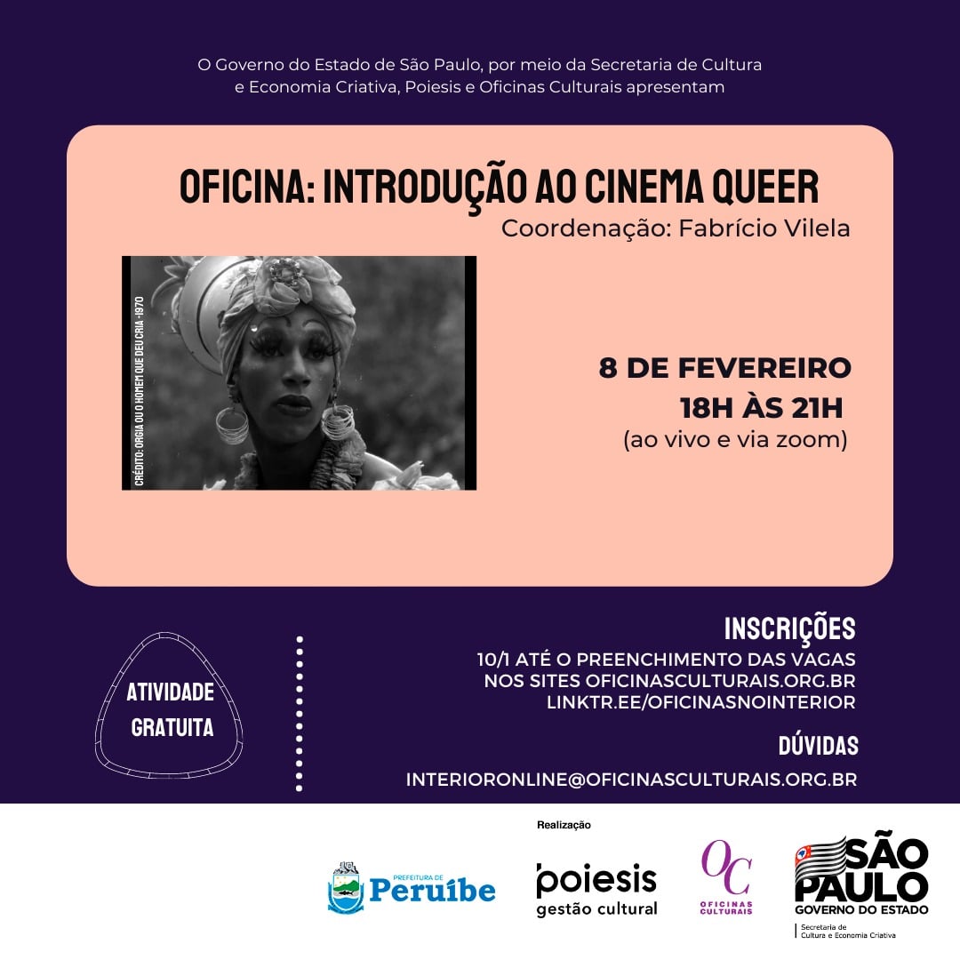 PREFEITURA REALIZA PALESTRA ONLINE SOBRE A INTRODUÇÃO AO CINEMA QUEER