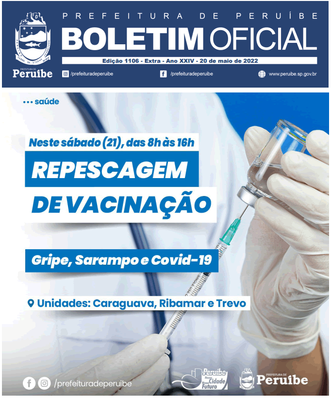 Boletim Oficial do Município – BOM – Edição 1106 – Extra