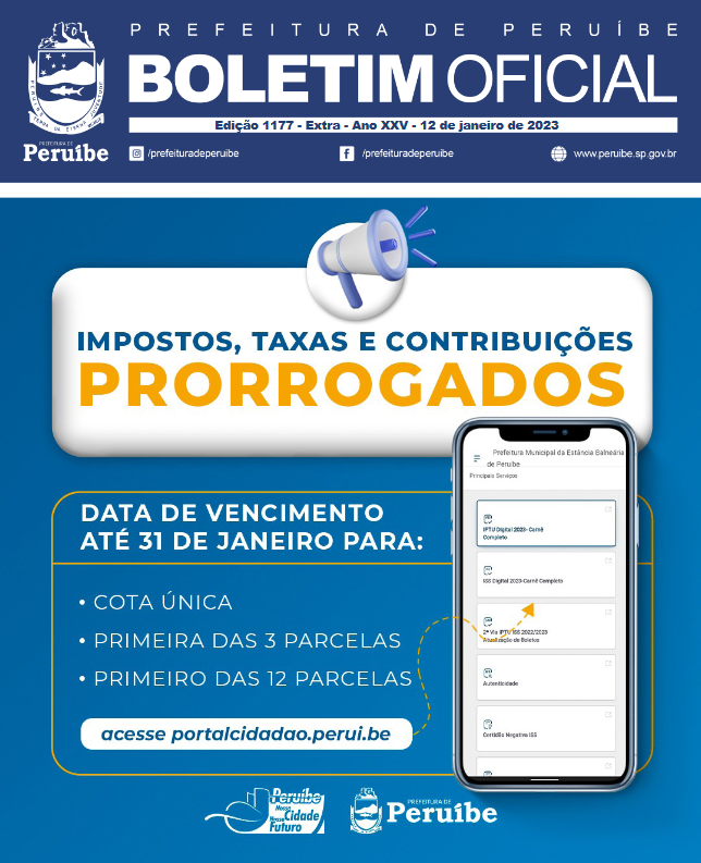 Boletim Oficial do Município – BOM – Edição 1177 – Extra